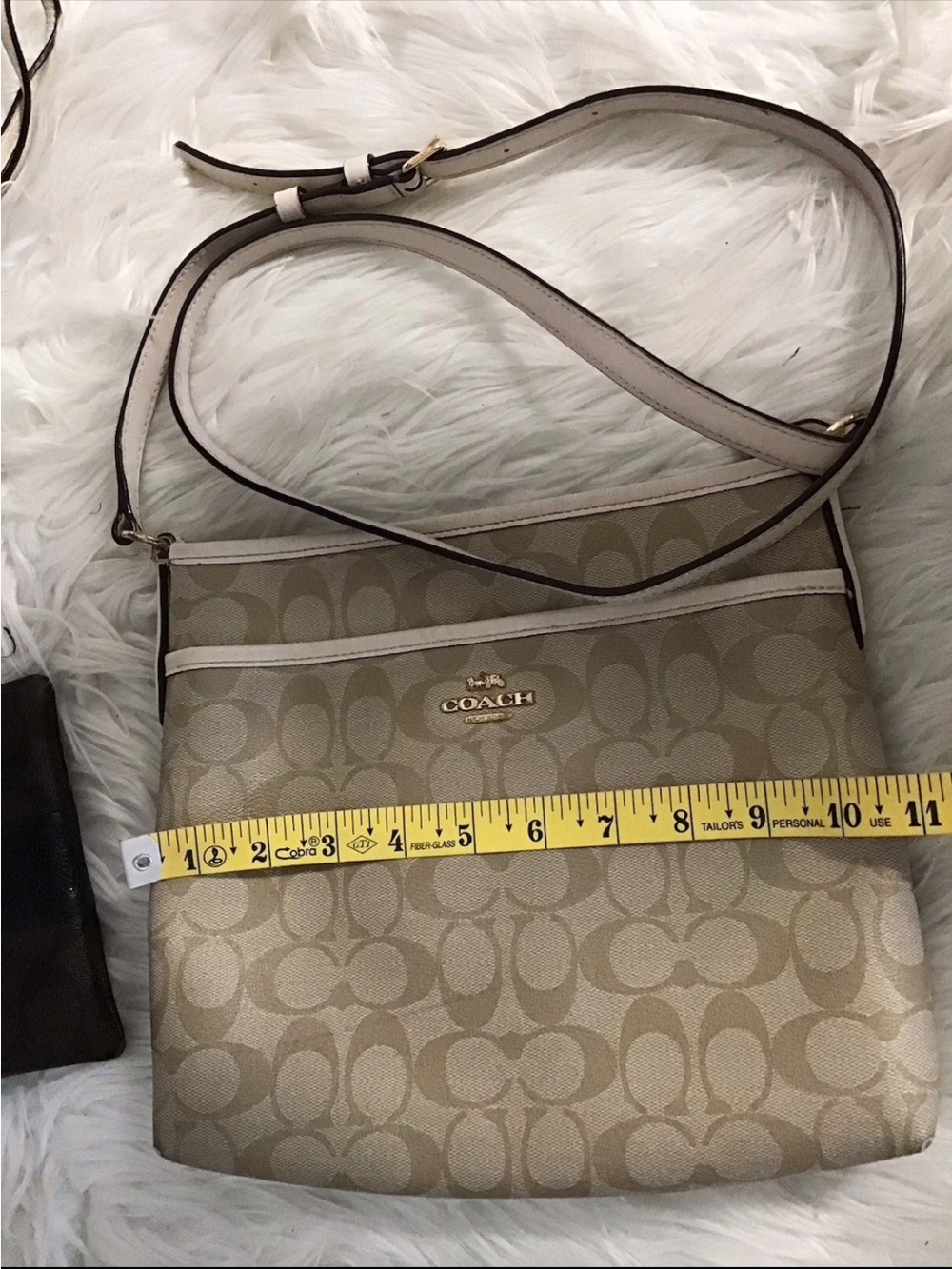 Coach Crossbody Bag in Khaki and Chalk